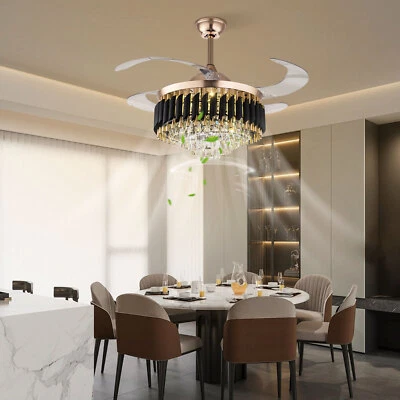 Adjustable Ceiling Fan Light With Remote Control Ceiling Fan Lamp For Bedroom - Image 1 of 4