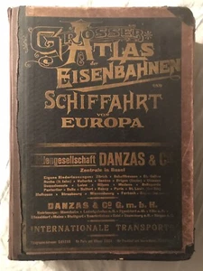 Großer Atlas der Eisenbahnen u. Schiffahrt v. Europa Deutsches Reich 1925 RAR - Bild 1 von 14