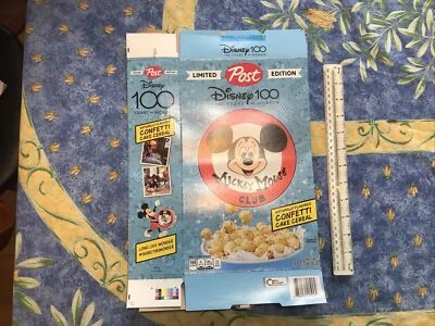 Post Disney 100 Mickey Mouse Club cereal Box, flat, original - Image 1 of 4