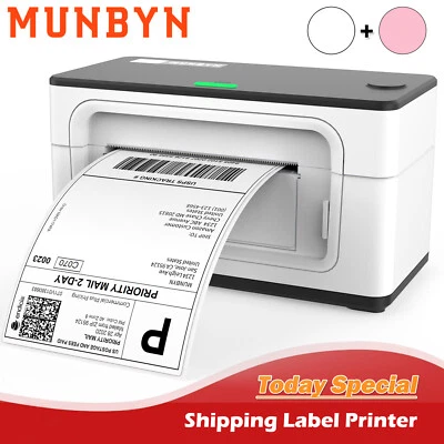MUNBYN Thermal Shipping Label Printer 4x6 for UPS USPS FedEx Amazon eBay PayPal - Image 1 of 4