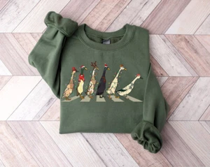 Funny Christmas Ducks Sweatshirt, Duck Christmas Shirt, Farm Animal Lover Gift - Picture 1 of 7