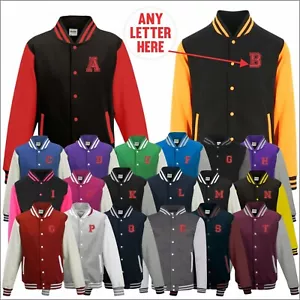 Personalised Custom Embroidered Casual Baseball College Letterman Varsity Jacket - Picture 1 of 23