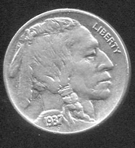 CH BU 1937 BUFFALO NICKEL (A905) A Nice Coin - Picture 1 of 4
