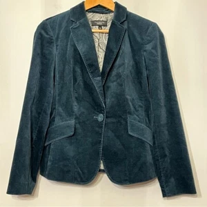Talbots Blazer Velvet Dark Green Velour size 6 Whimsigoth Career Artsy - Picture 1 of 6