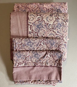 Vtg West Point Stevens Paisley Queen Size Bed Sheet Sheets Set Fitted Flat Cases - Picture 1 of 7