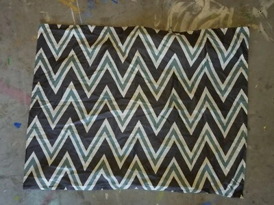 West Elm "Gray/Teal Chevron" Standard Pillow Sham  - Image 1 of 3
