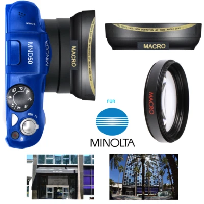 HD 32K WIDE ANGLE LENS + MACRO LENS FOR Minolta MND50 2-3 DAYS FREE SHIPPING - Image 1 of 4