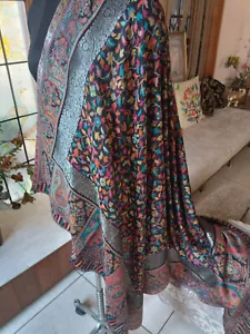SCIALLE matrimonio KANI lusso JAMAVAR ~ PASHMINA 100% SETA con Tilla ~ 9 DISEGNI A SCELTA - Foto 1 di 6