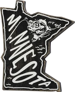 Imán de madera en forma del estado de Minnesota, primitivos de Kathy, nuevo recuerdo de viaje - Imagen 1 de 2