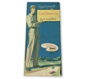 1964 Signal Oil Gas California State Highway Road Map Rand McNally Vintage - Imagen 1 de 12