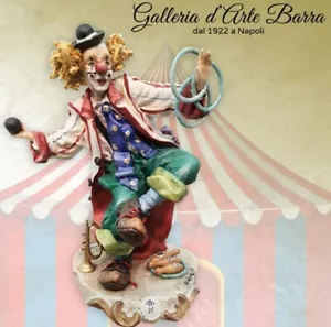 Capodimonte Porcelain "Fabulous CLOWN with ball and circles - Picture 1 of 8
