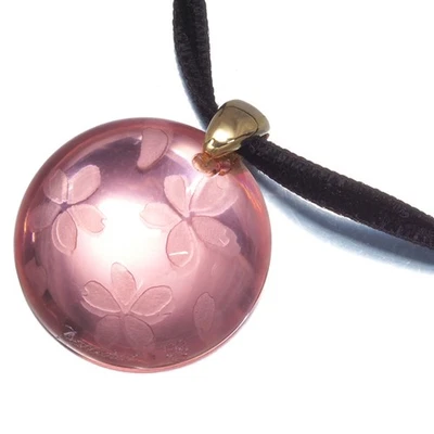 Auténtico Collar Baccarat Cristal Flor Flor Oro Amarillo 18K 750/Cordón Foto 1 de 4