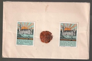 Netherlands 1914 Vredespaleis Peace Palace poster stamps on Finland cover - Picture 1 of 2