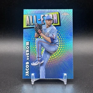 Jacob DeGrom 2025 Topps Chrome rifrattore all-etch #CAE-5 Rangers - Foto 1 di 2