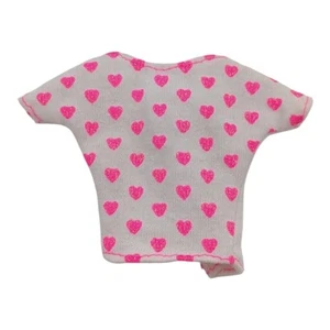Camisa Muñeca Mattel Barbie Pretty Hearts Rosa 1995 Vintage Repuesto - Imagen 1 de 3
