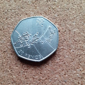 2011 London Olympic 50p Coin , Basketball - Picture 1 of 2