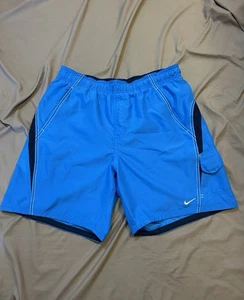 Bañador corto de playa Nike Dri-Fit azul claro central Swoosh Board para hombre M - Imagen 1 de 10