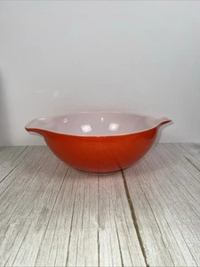 VTG 1950s PYREX Red Friendship Cinderella 4-QT Pour Spout Mixing Bowl #444 ❤️ - Picture 1 of 9