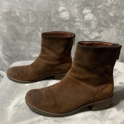 Botas Dansko Mujer Talla 38 Marrón Gamuza Tobillo Cremallera Trasera Tacón Bajo Cómodas Informales Foto 1 de 4