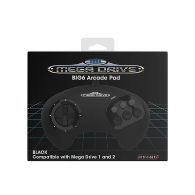 Retro-Bit BIG6 Controller Pad for SEGA Mega Drive & Genesis Consoles - Original  - Image 1 of 4