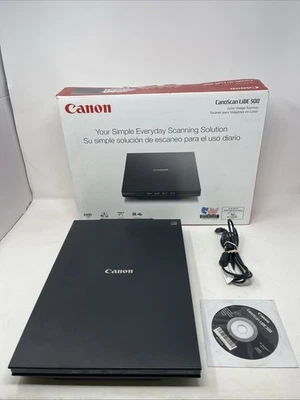Canon CanoScan LiDE 300 Slim Color Image Flatbed Scanner-Cord, CD & Box - Image 1 of 4