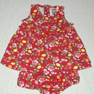 Conjunto de frutas vintage Oshkosh bebé parte superior e inferior fruta roja 3/6 meses verano - Imagen 1 de 10