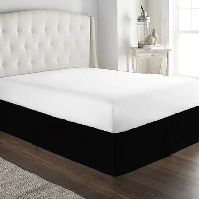 Bed Skirt Only 1000 TC Egyptian Cotton Solid & Stripe Colors US Size - Image 1 of 4