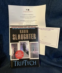 Karin Slaughter TRIPTYCHON 2006 SIGNIERT & DATIERT BOGEN NIE GELESEN + Kneipe. Brief/Karte - Bild 1 von 15