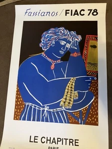 Vintage Original Fassianos Poster Paris Art Expo Fica 1978 - Picture 1 of 2