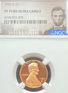 1985 S PROOF 70 LINCOLN MEMORIAL SMALL CENT NGC PF 70 RD ULTRA CAMEO NO RESERVE - Picture 1 of 4