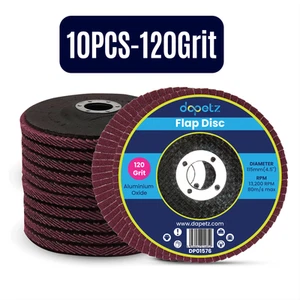 10pcs Flap Grinding Sanding Discs 115mm 4.5" 120 Grit Angle Wheel For Bosch - Picture 1 of 11