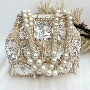 Indian Potli Bags Wedding Bags Ladies Hand Bags Clutch Bags - Picture 1 of 2