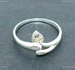 Natural Diamond Ring, Cocktail Ring, 925 Silver Minimalist Engagement Thin Ring - Picture 1 of 5