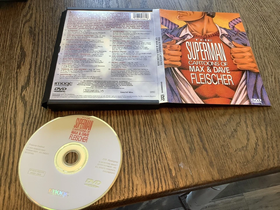 The Superman Cartoons of Max  Dave Fleischer Used DVD 1998 Fun Free USA Ship Foto 1 de 1