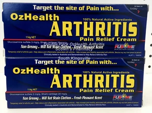 2 x Genuine OzHealth Arthritis Pain Relief Cream 114g Glucosamine Plus Vitamin E - Picture 1 of 4