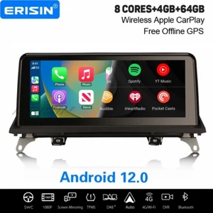 Autoradio 10,25" Android 13 8-Core 64GB CarPlay Navi WiFi BMW X5 E70 X6 E71 CIC - Foto 1 di 24
