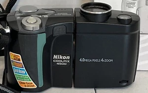 Nikon COOLPIX 4500 4.0MP Digital Camera - Black - Foto 1 di 11