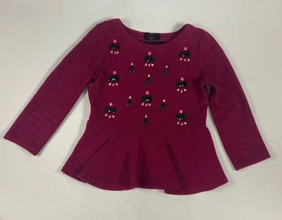 Dolce Vita Blouse Women's Medium Beaded Pull Over Pink Top - Image 1 of 4