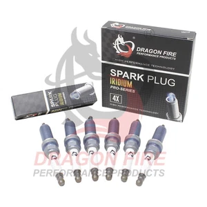 DRAGON FIRE Set of 6 Spark Plugs for 08-20 Infiniti G37, Q70, QX50, 370Z 3.7L V6 - Picture 1 of 7
