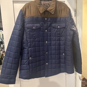 Tasso Elba Blue And Brown Quilted Puffer Jacket Brand New NWT Men’s XXL - Picture 1 of 3