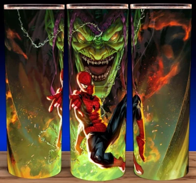 Spiderman and Green Goblin Comic Book Cup Mug Tumbler 20oz - Image 1 of 3