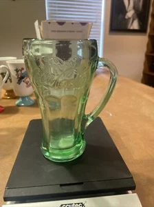 Coca-Cola Vintage Libbey Green Glass With Handle - Picture 1 of 2