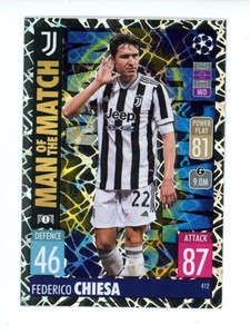 2021 Topps Match Attax Man Of The Match Federico Chiesa #412 Juventus
