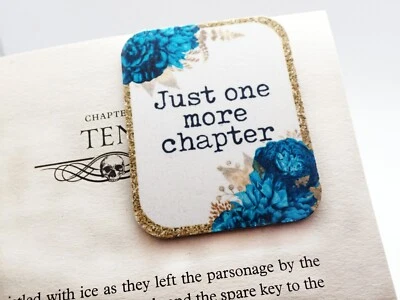 BEWITCHINGLY BOOKISH One More Chapter Magnetic Bookmark Book Lover Bookish Art Reader Gift Bookclub