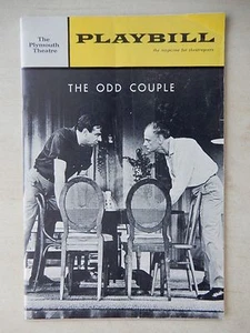 September 1965 - Plymouth Theatre Playbill - The Odd Couple - Carney - Matthau - Picture 1 of 3