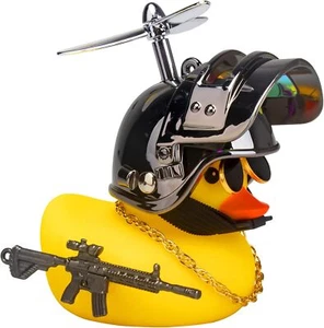 Rubber Yellow Duck Car Ornaments Cool Duck Car Dashboard Decorations with - Picture 1 of 6