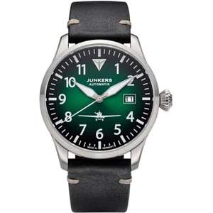 Junkers Pilot's Automatic Men's Wristwatch 9.58.01.06 Flieger 1 21/32in Leather - Picture 1 of 4