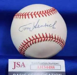 Tommy Henrich JSA Coa Autograph American League Signed BasebaLL - Picture 1 of 2