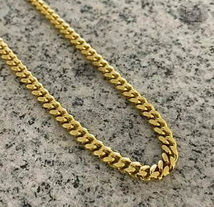 6MM 14K Gold Plated Over Sterling Silver Cuban Link Thick Rapper Chain Necklace - Picture 1 of 5