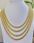 Real 10k Gold Chain Necklace Miami Cuban Link 18"-28" Inch 8mm Box Lock 10kt Men